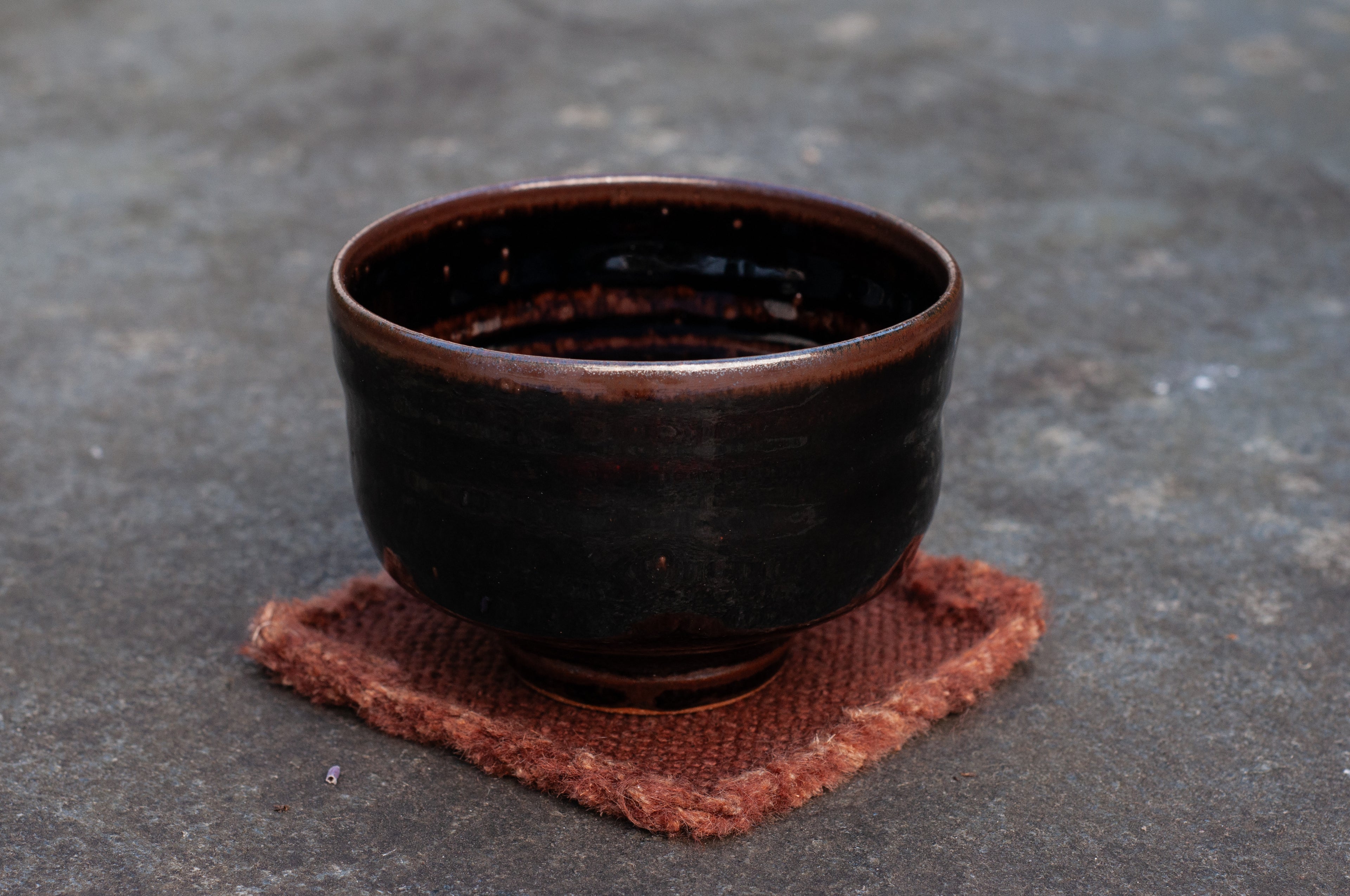 Ceramic Matcha Black Tenmoku Glaze