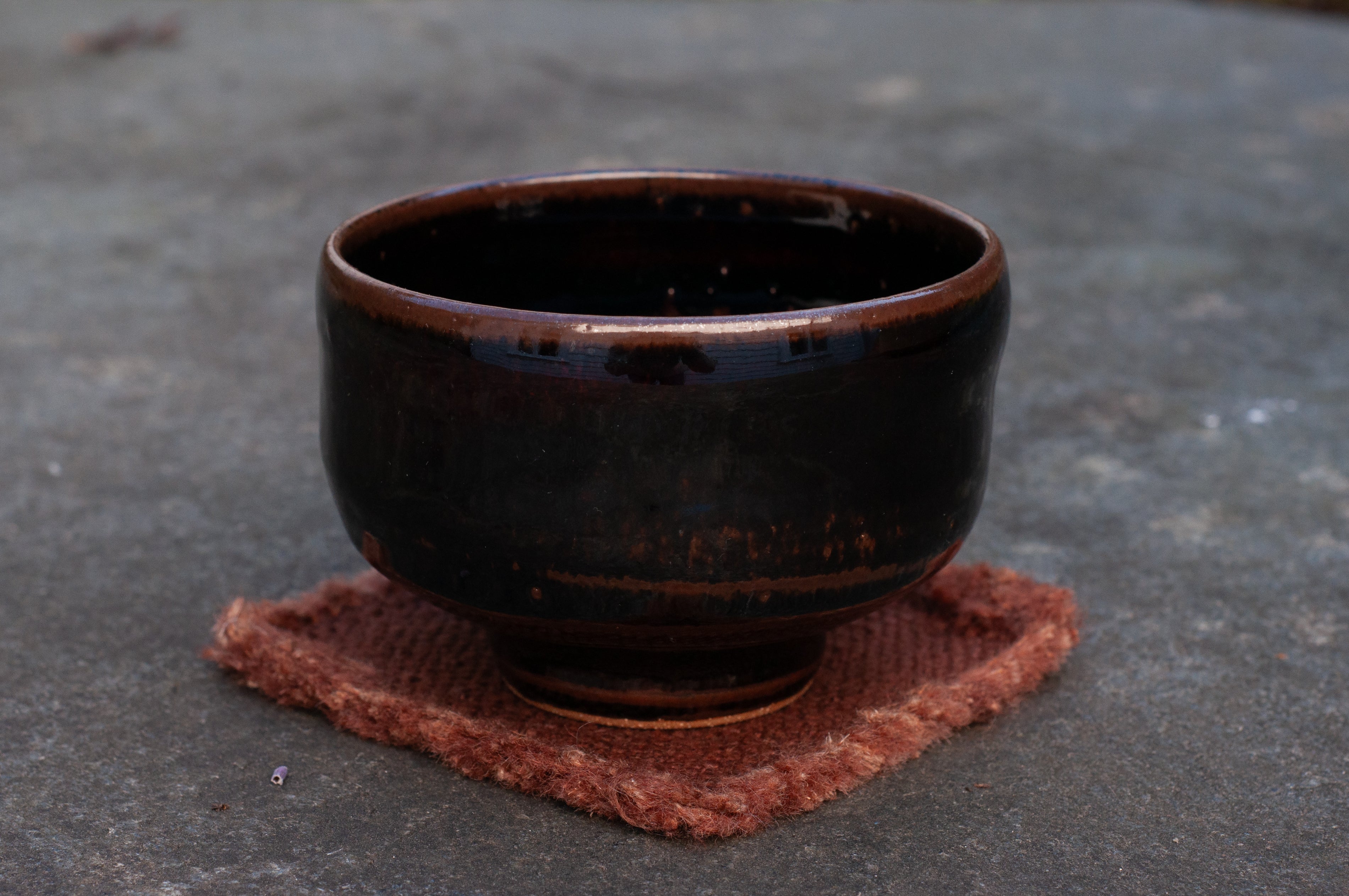 Ceramic Matcha Black Tenmoku Glaze