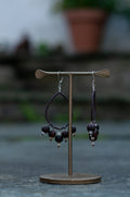 Beaded Earrings Plum Purple