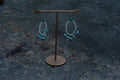 Beaded Hoop Earrings Turquoise