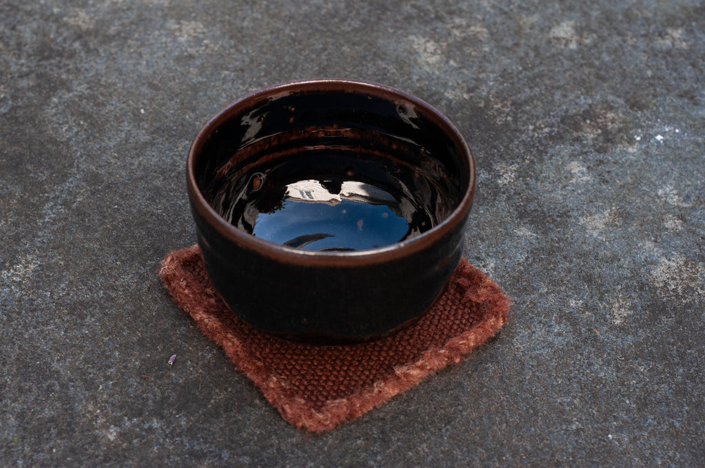 Ceramic Matcha Black Tenmoku Glaze